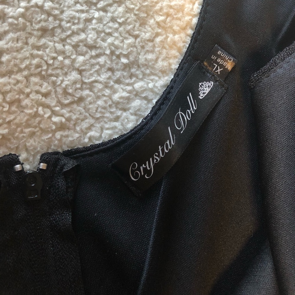 Crystal Doll Black Stretchy Sparkle Dress NWOT** - Picture 5 of 5